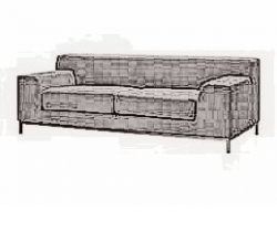 Bezug für Kramfors Dreier-sofa