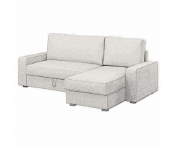 Bezug für Vilasund Bett Sofa mit Récamiere